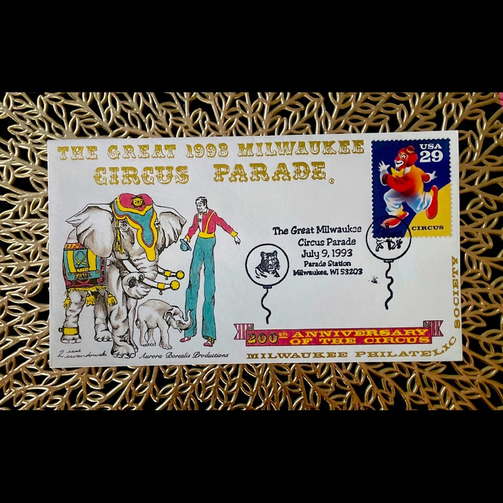 1993 Milwaukee Circus Parade 200th Anniversary Souvenir Envelope